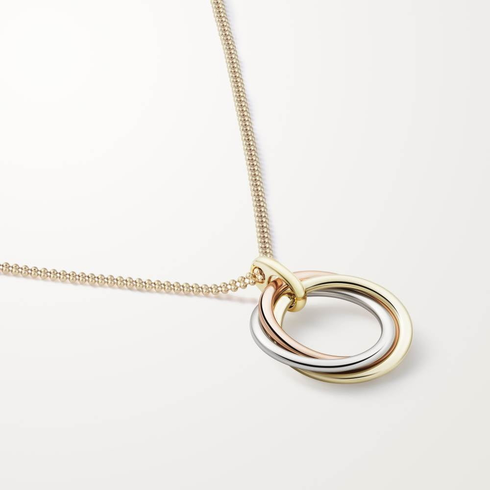 KDY-B7224813 26.9MM large light gold three-ring three-color pendant