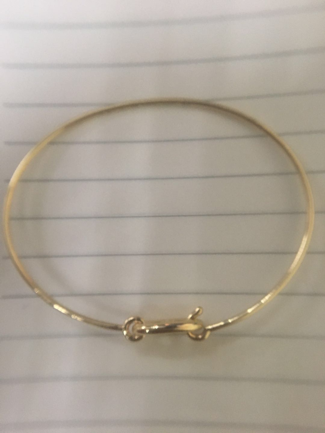 AiHshi-H109060B light gold Japanese character pig nose coil bracelet