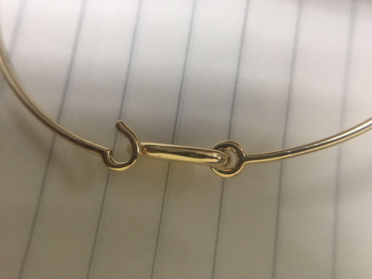 AiHshi-H109060B light gold Japanese character pig nose coil bracelet