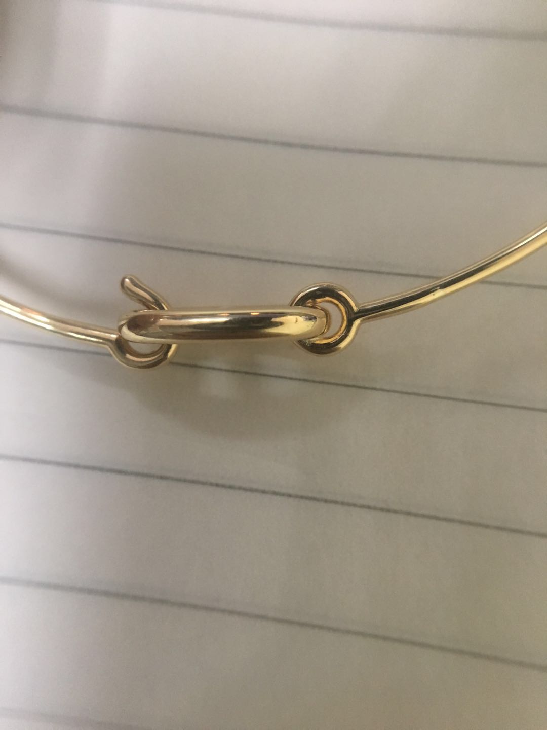 AiHshi-H109060B light gold Japanese character pig nose coil bracelet