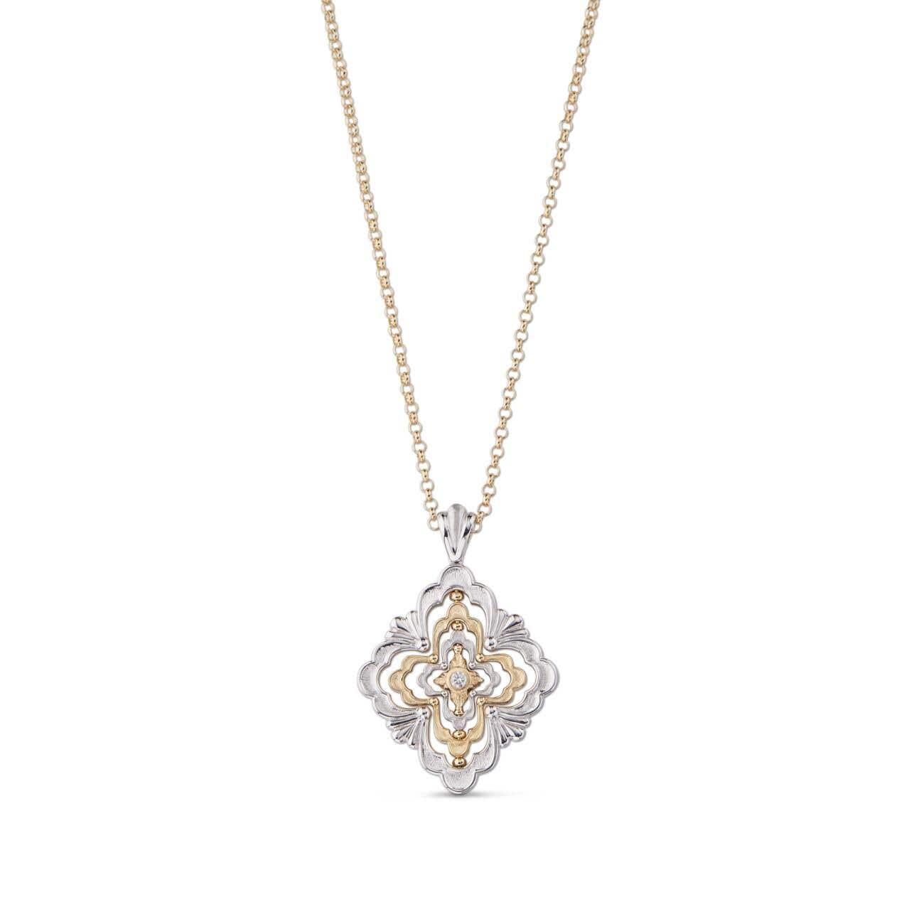 BQLT-JAUPEN022325 Three-layer European style pendant four-leaf clover color-coded pendant