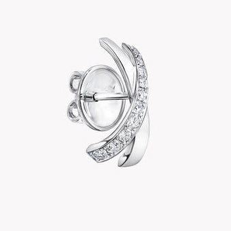 GLF-RGE1519 Cross X-Shaped Half-Diamond Stud Earrings