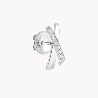 GLF-RGE1519 Cross X-Shaped Half-Diamond Stud Earrings
