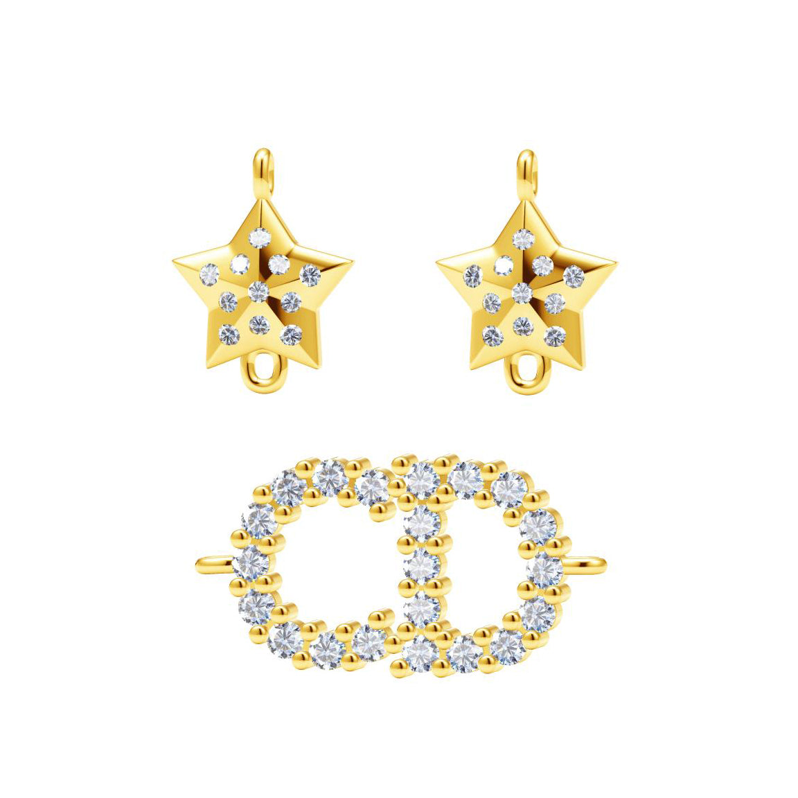 DA-697139 letter CD dense diamond five-pointed star bracelet
