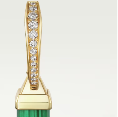 KDY-B8301505 square cone malachite earring clip small long earrings