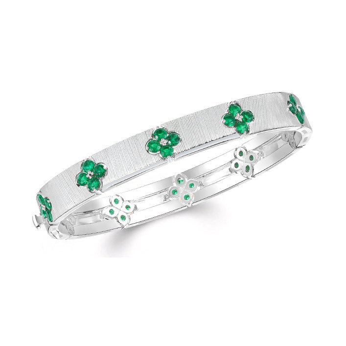 LBT-BB3391 7.8MM plum blossom four-leaf emerald bracelet 16#