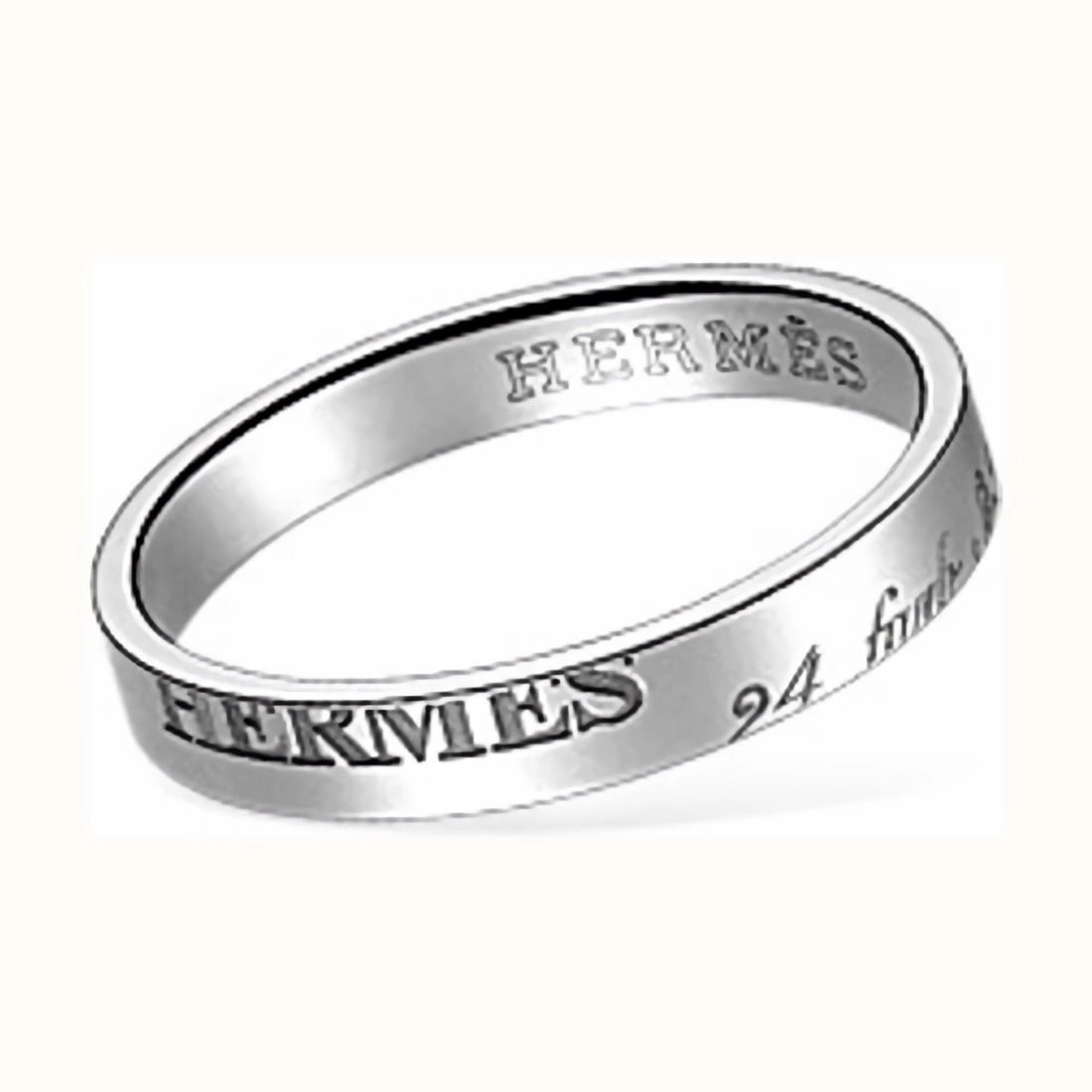 AiHshi-H548668 light gold letter wide arm strip ring 17.5#