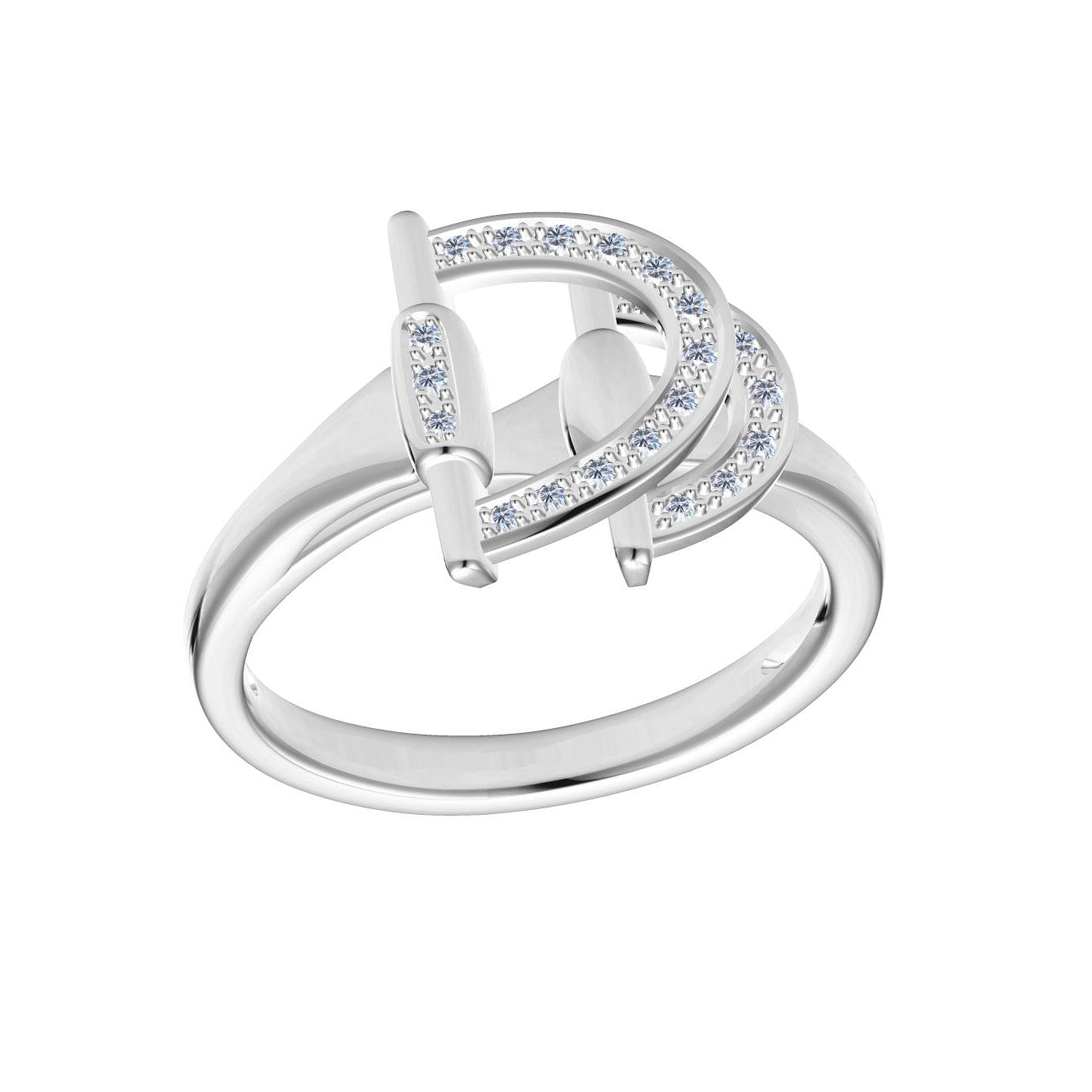 GC-R194566 Horsebit Letter Ring