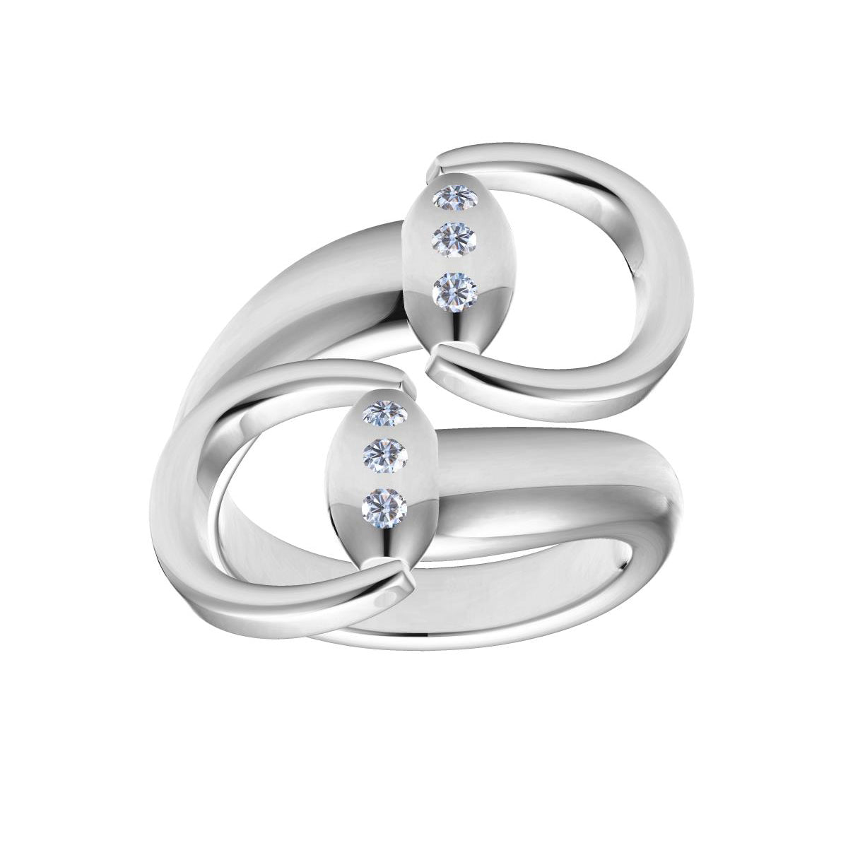 GC-GGC34873 Horsebit twist arm ring