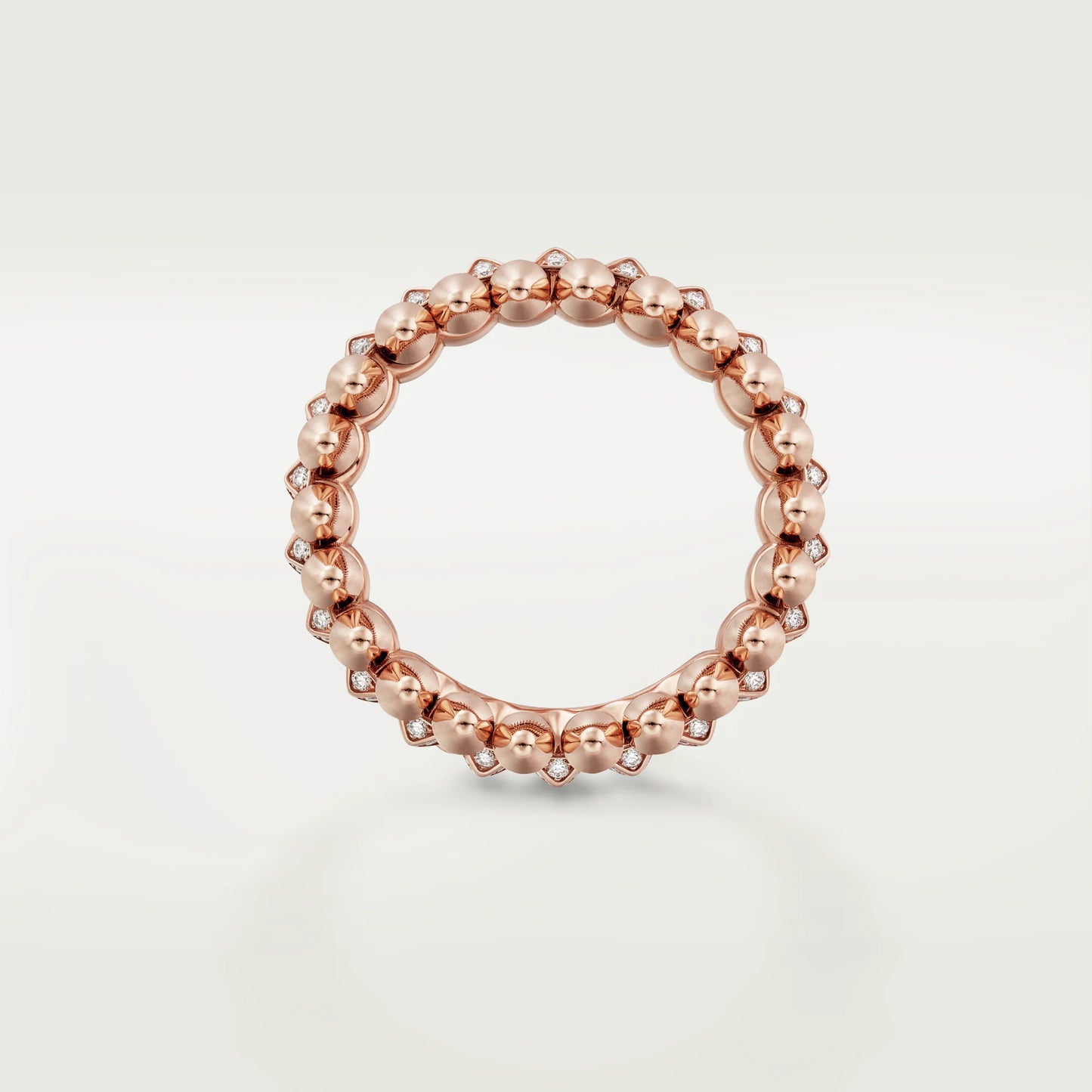 KDY-N4796100 6.4MM wide diamond pyramid ring in the middle