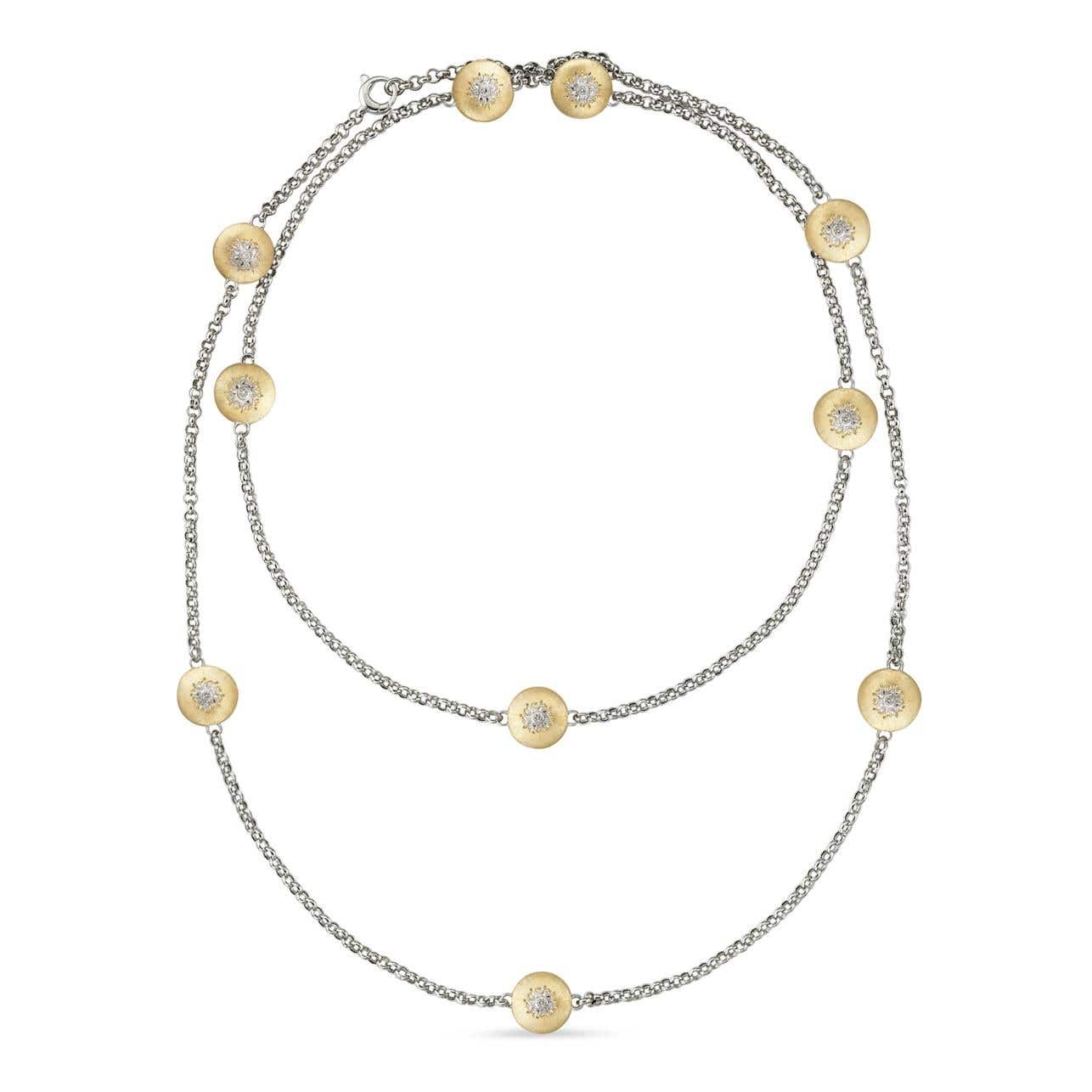 BQLT-JAUNEC013685 round body light gold surface flower necklace