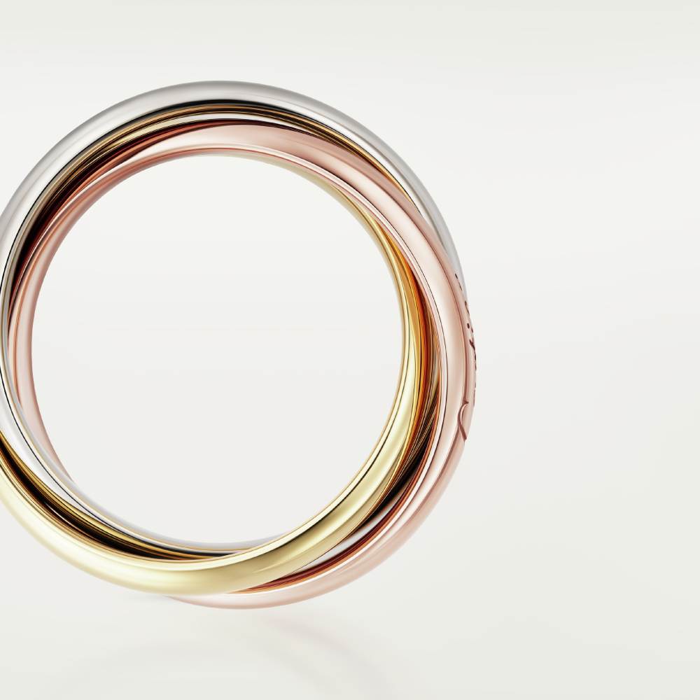 KDY-B4234200 medium light gold three-ring three-color ring