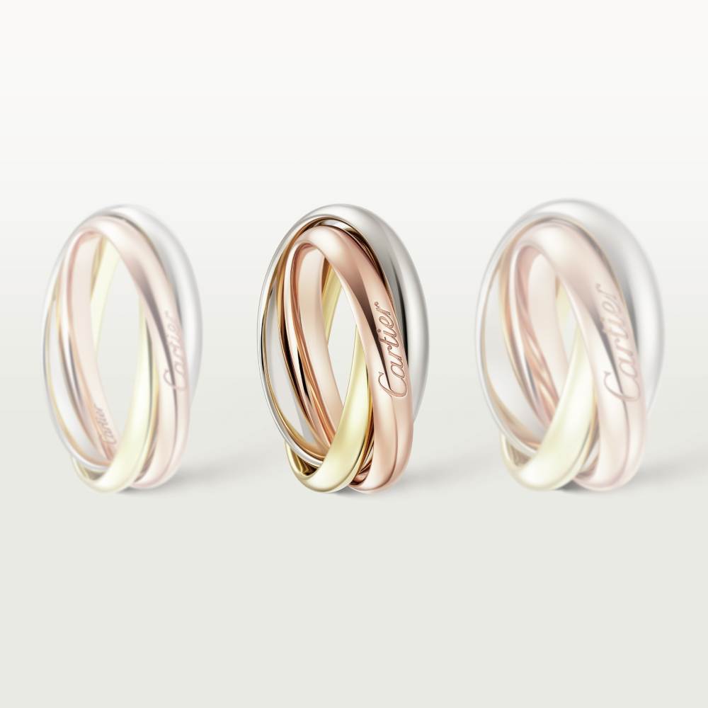 KDY-B4234200 medium light gold three-ring three-color ring
