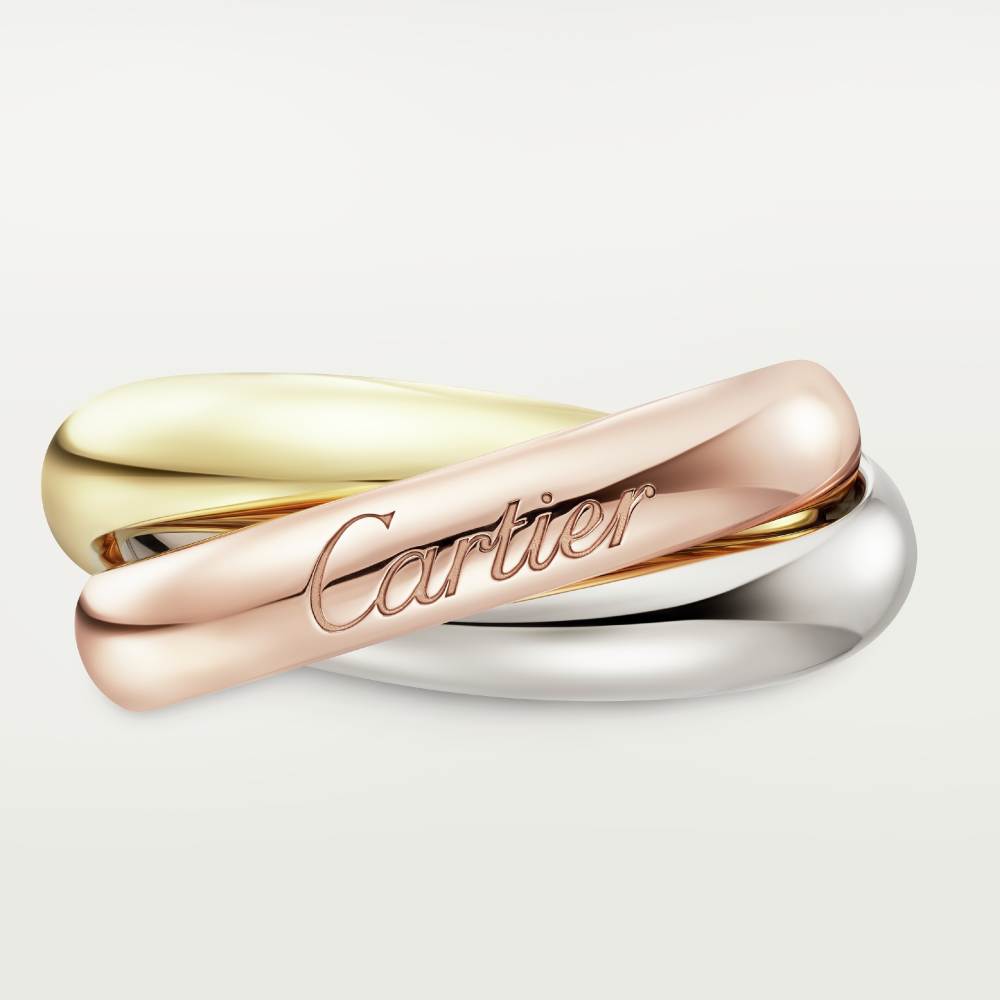 KDY-B4236100 large light gold three-ring three-color ring