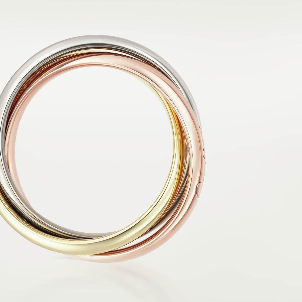 KDY-B4236100 large light gold three-ring three-color ring