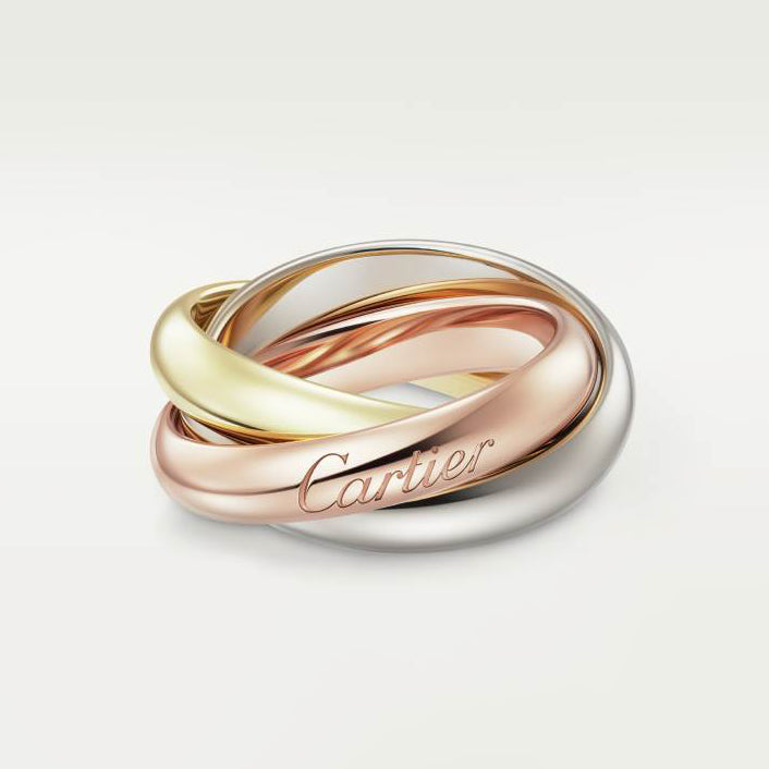 KDY-B4236100 large light gold three-ring three-color ring