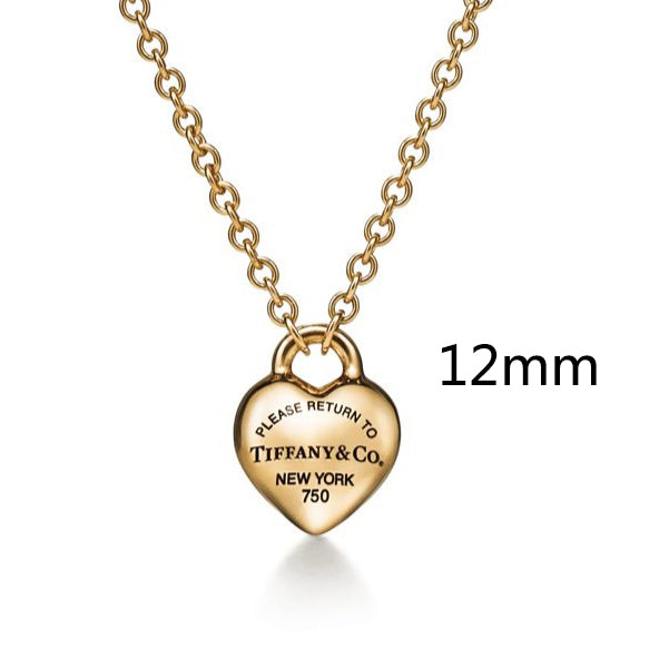 TIF-73340691 12.2mm wide mini heart-shaped lock chain pendant necklace