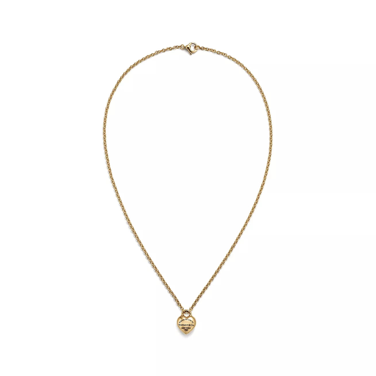TIF-73340691 10mm wide light gold mini love wave surface necklace pendant