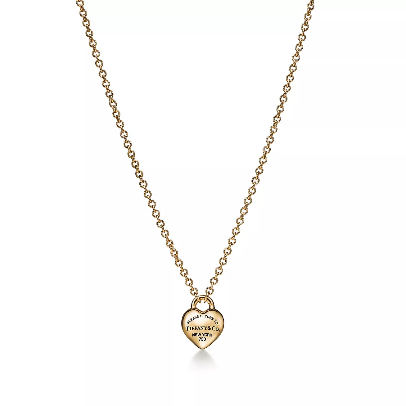 TIF-73340691 10mm wide light gold mini love wave surface necklace pendant