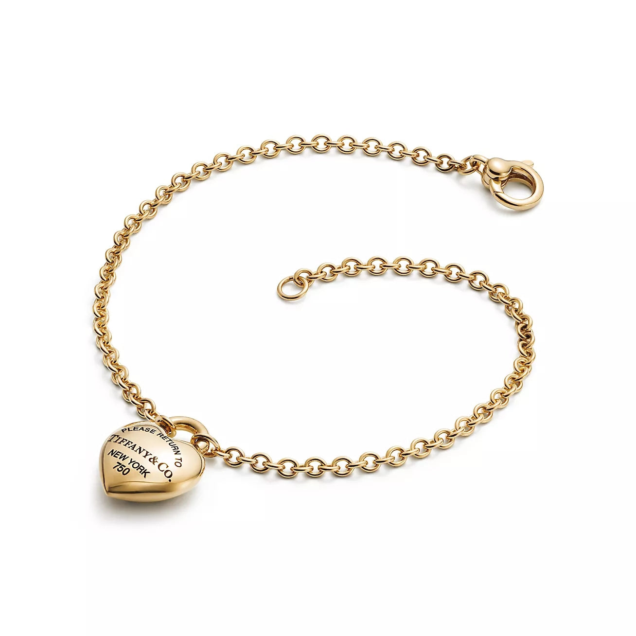 TIF-73340772 10mm wide light gold mini love wave surface bracelet
