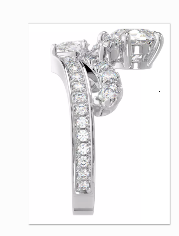 SM-J3TR00 five-claw water drop V pointed curved ring