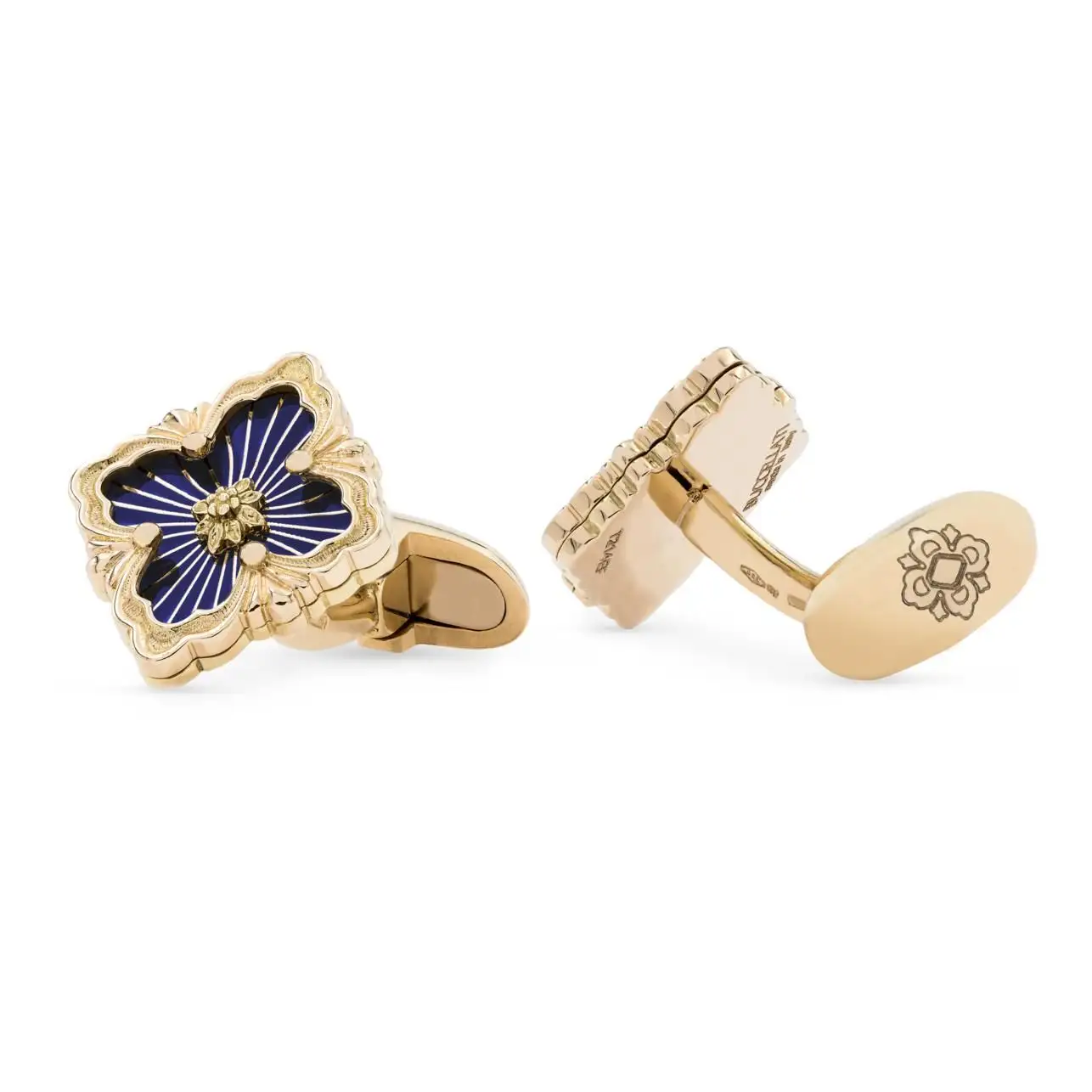 BQLT-JAUCUF018019 European style four-leaf clover enamel cufflinks