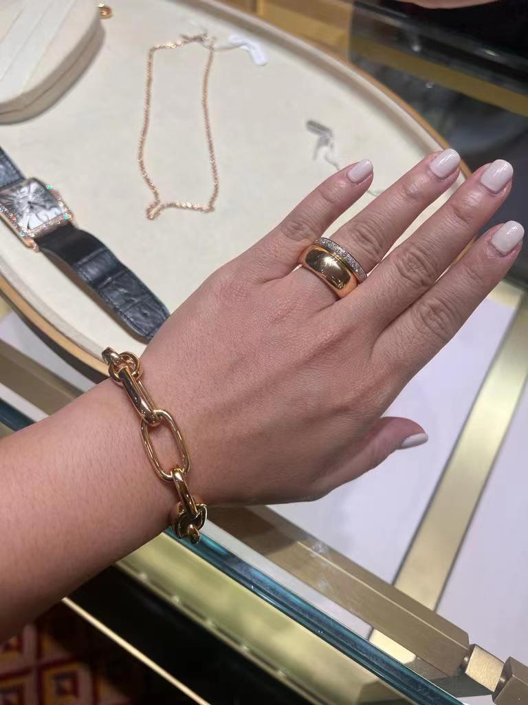 BMLD-PBB7128 egg-shaped chain light gold bracelet