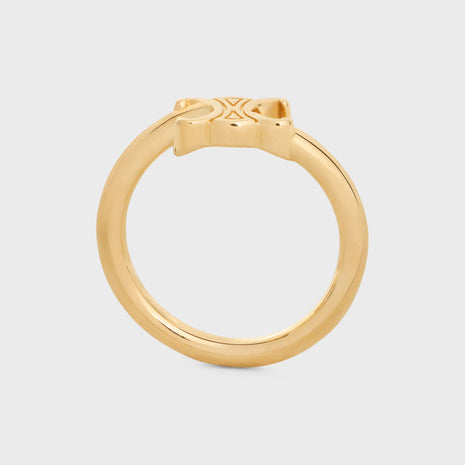 CL-460PP6BARA light gold double c letter twist arm ring