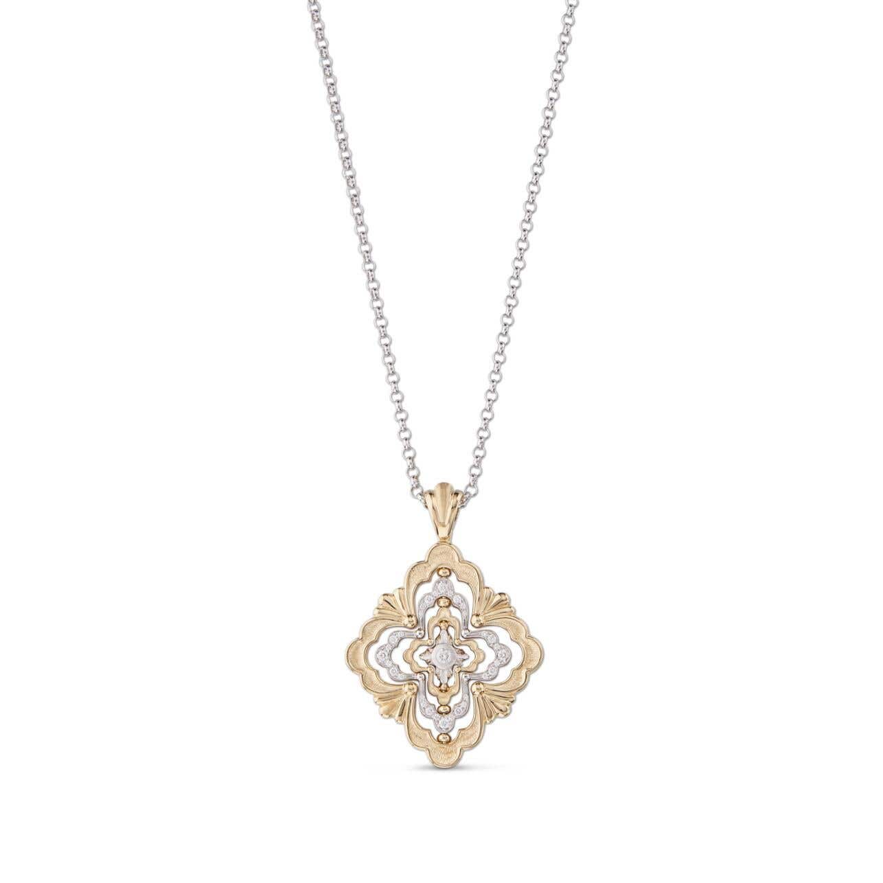 BQLT-JAUPEN022324 European style pendant four-leaf clover three-layer middle movable pendant