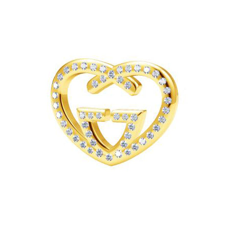 GC-3914681 Double G Heart Shape Pendant