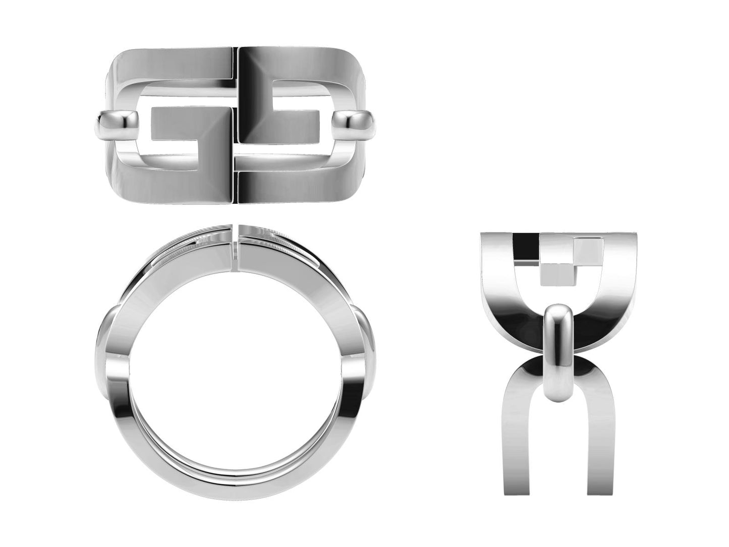 GC-194950 Double G light gold ring