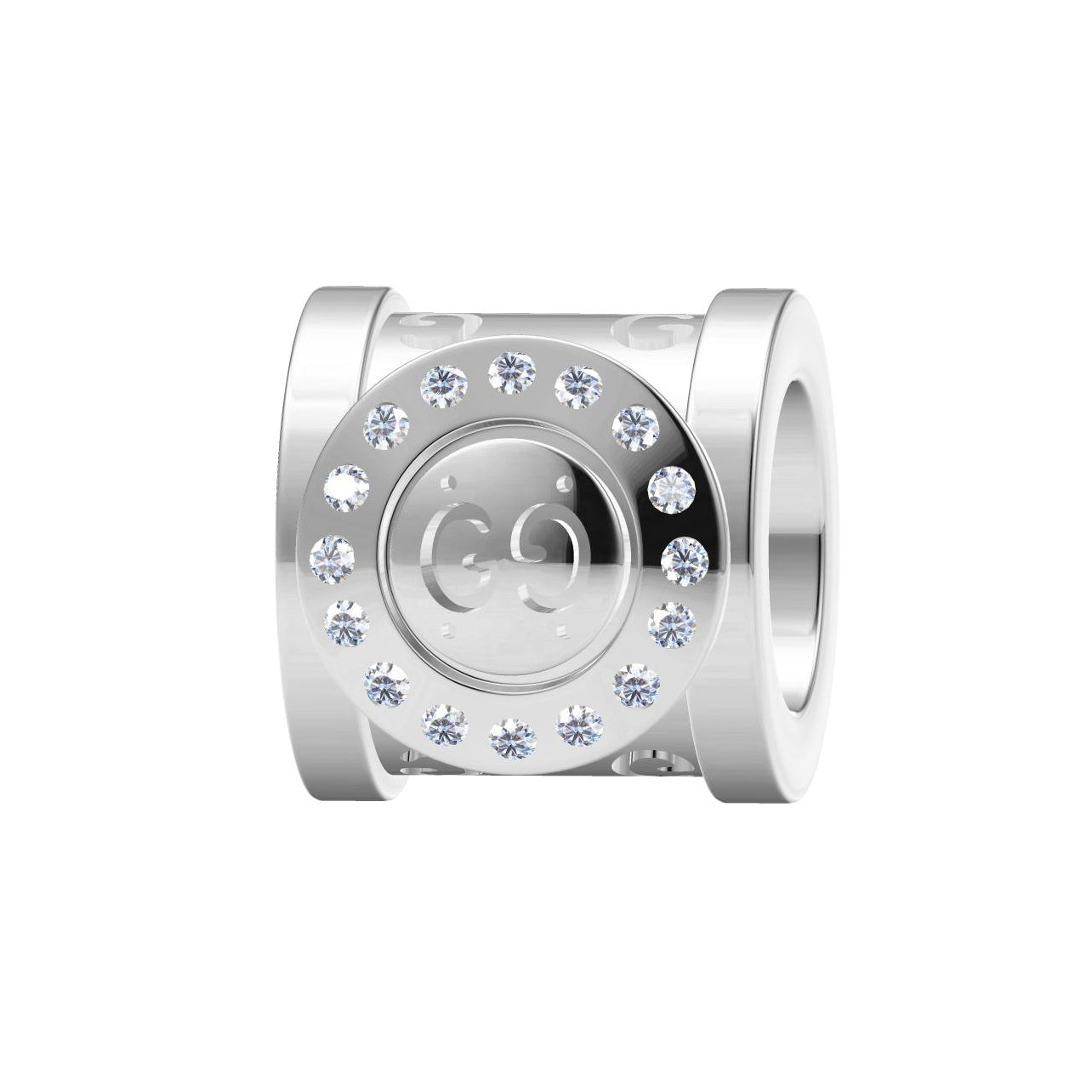 GC-428595 Double G round stone pendant