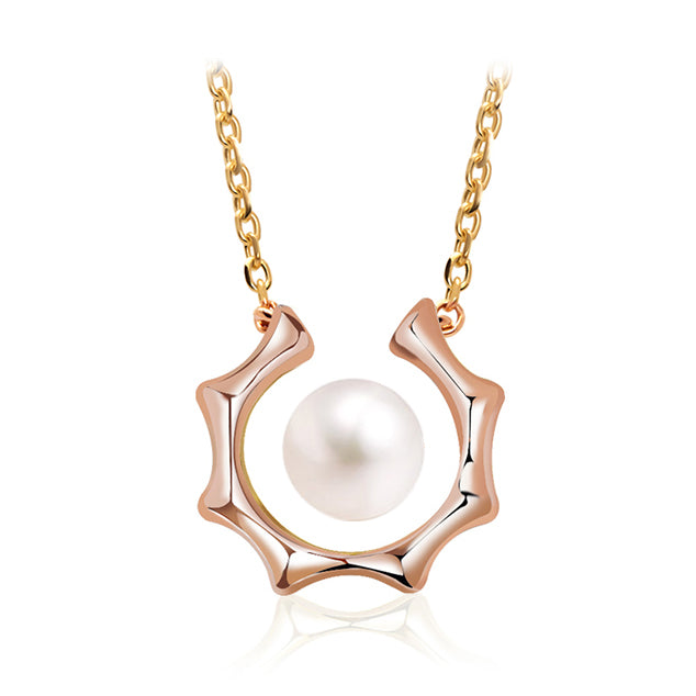 GC-528202 Sun Bamboo Chain Pendant Necklace