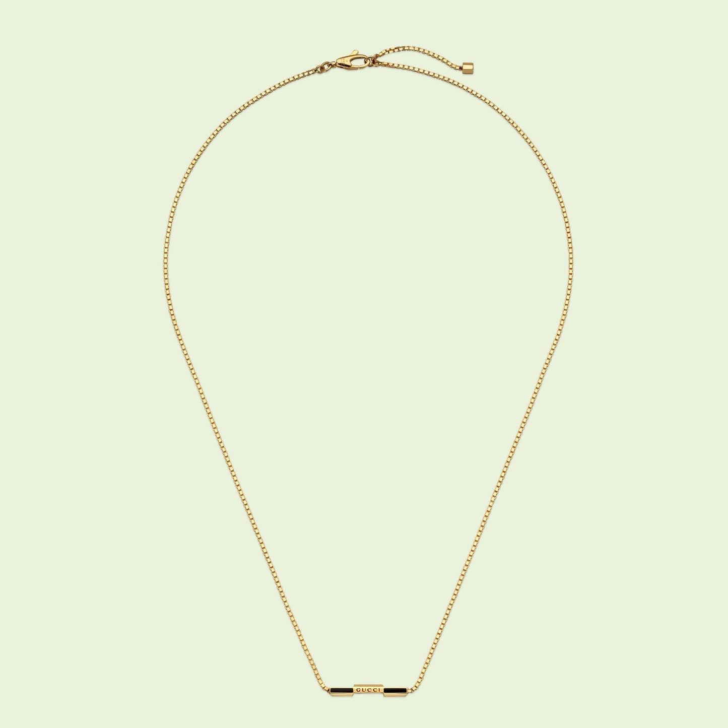 GC-702332 toothed agate trapezoid block tether pendant necklace