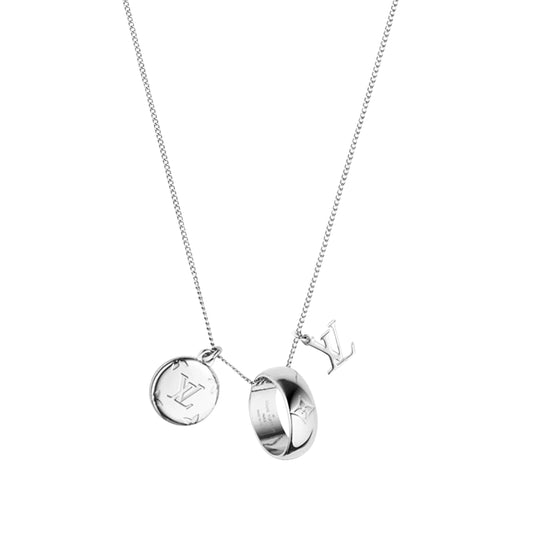 LV-M62485字母LV圆牌圆圈LOGO标准组合吊坠