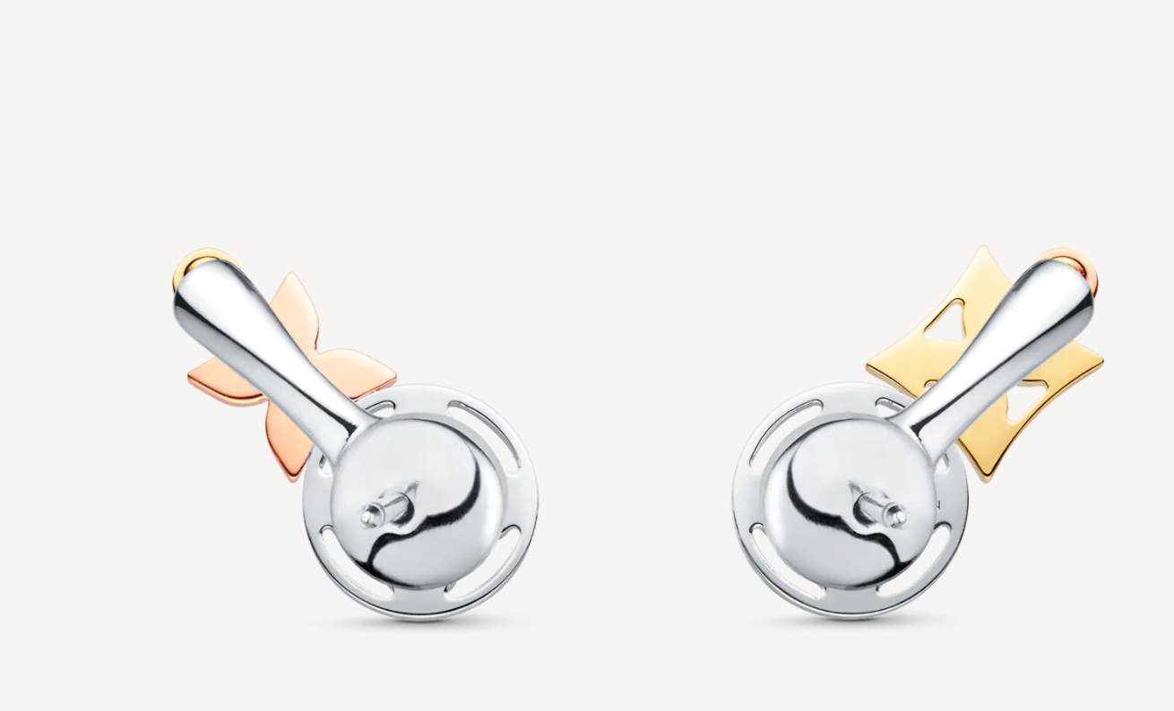 LV-Q96835 Diamond Four-leaf Round Four-leaf Stud Earrings