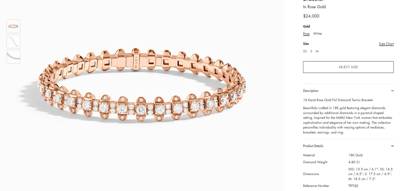 ML-TIPT-B2 double-sided cone full diamond bracelet
