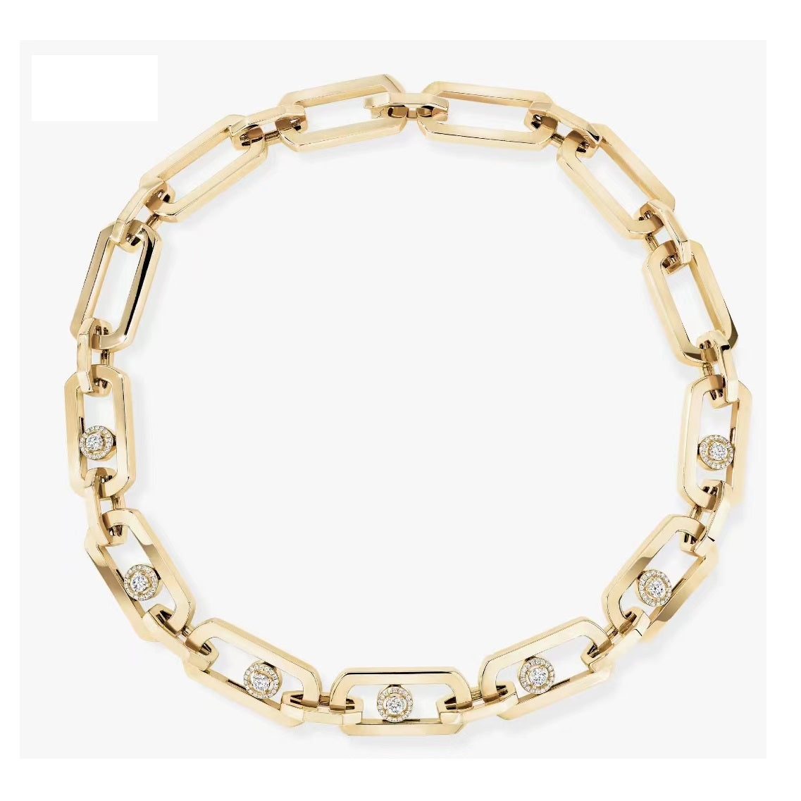 MSK-13080 Extra Large Moving Diamond Necklace