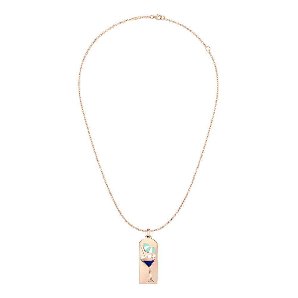 FLD-3B0296 cocktail glass tag pendant