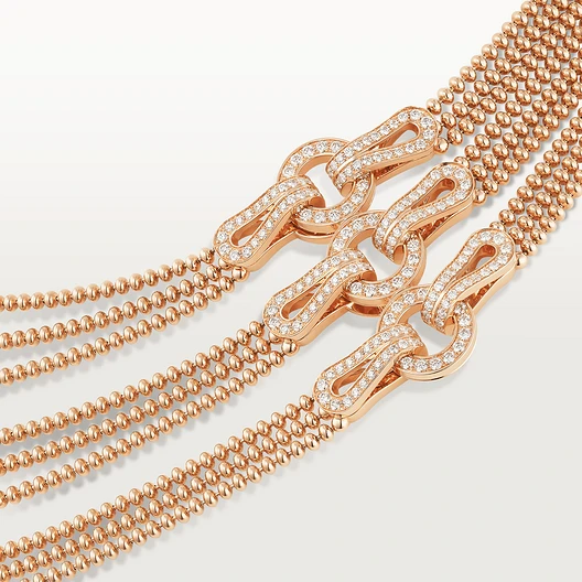 KDY-N7424426 geometric clip double circle bead necklace