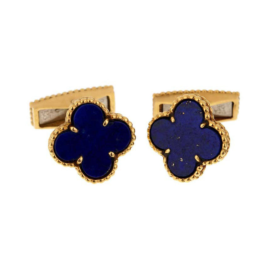 VCA413195 15mm wide four-leaf clover cufflinks