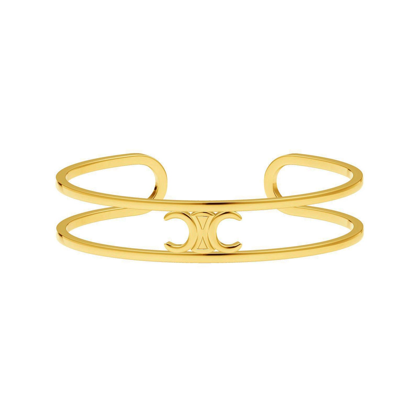 SL-46S566BRA Letter Double C Open Bracelet