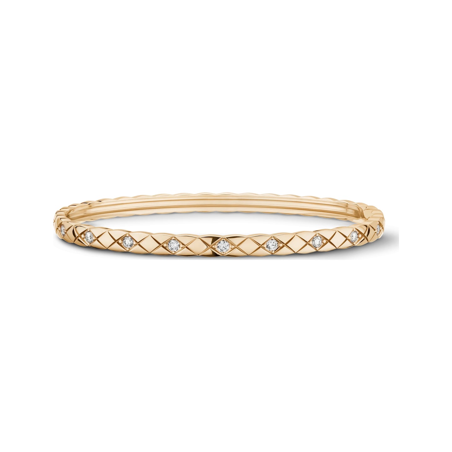 XNE-3.5mm wide half diamond fork bracelet