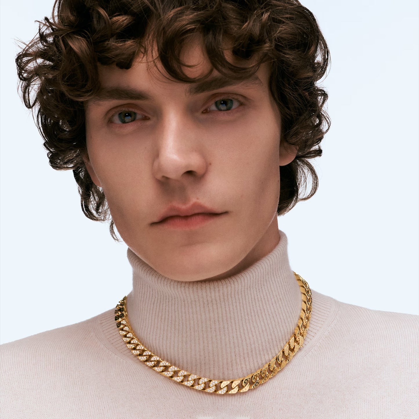 LV-Q94802 two-piece chain denim necklace