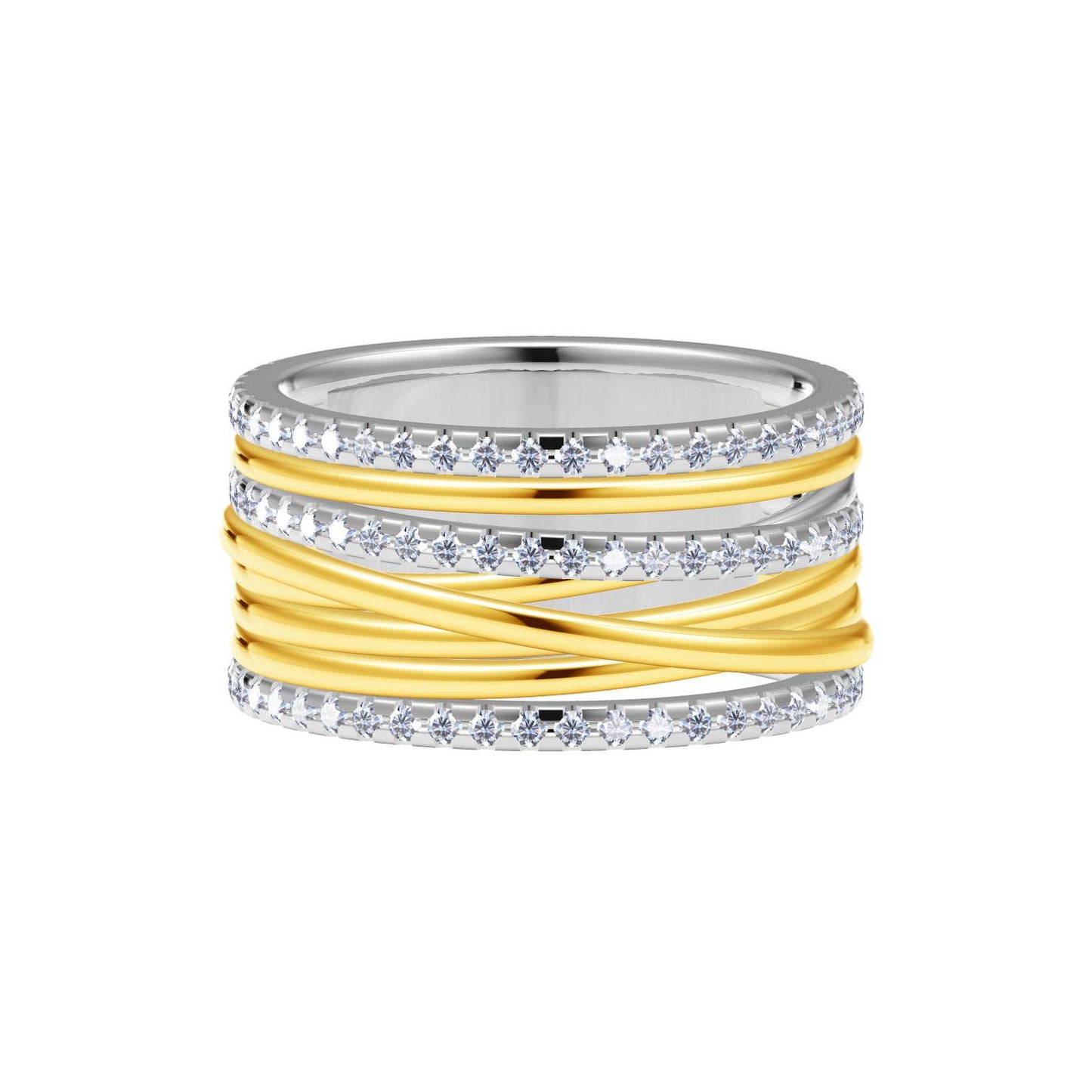 BQLT-RIN22292 interlaced lines color separation ring