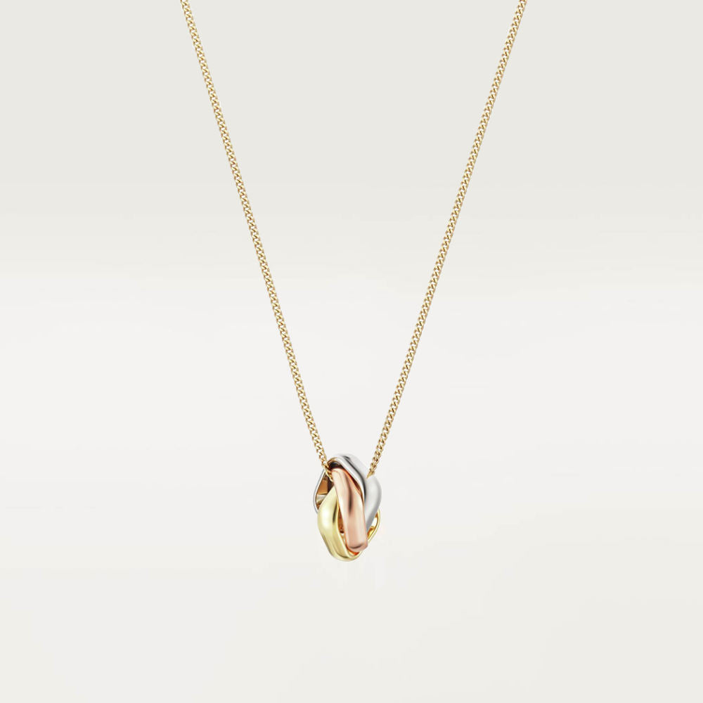KDY-B7224955 three-color three-ring square light gold pendant