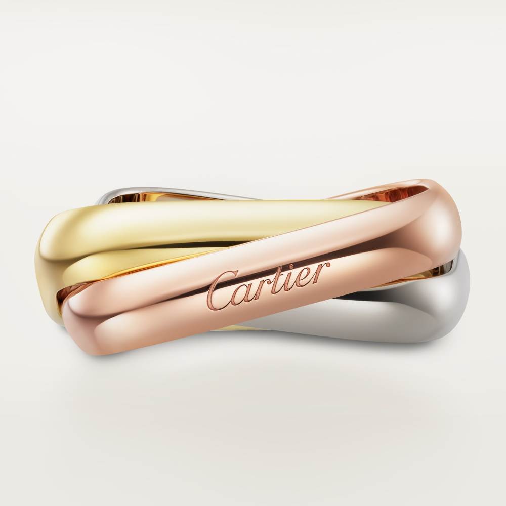 KDY-B4240600 square light gold three-ring three-color ring 14#