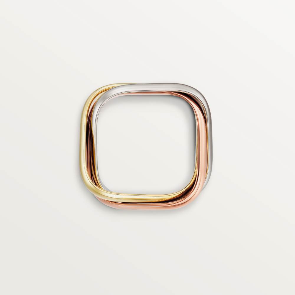 KDY-B4240600 square light gold three-ring three-color ring 14#