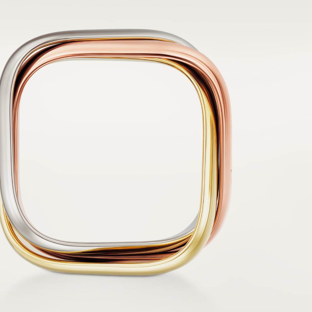 KDY-B4240600 square light gold three-ring three-color ring 14#