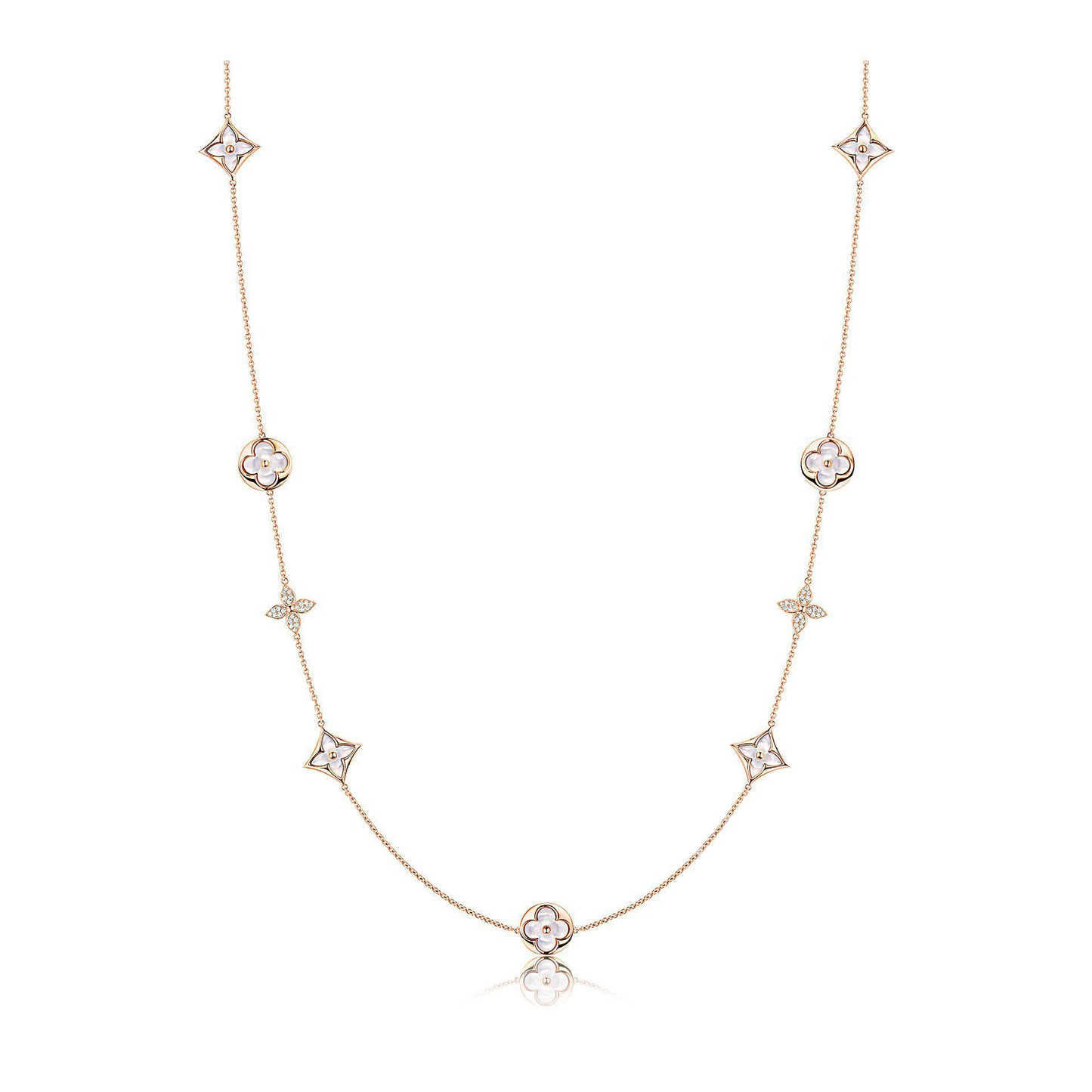 LV-Q94212 plum blossom flying mark four-leaf clover large necklace